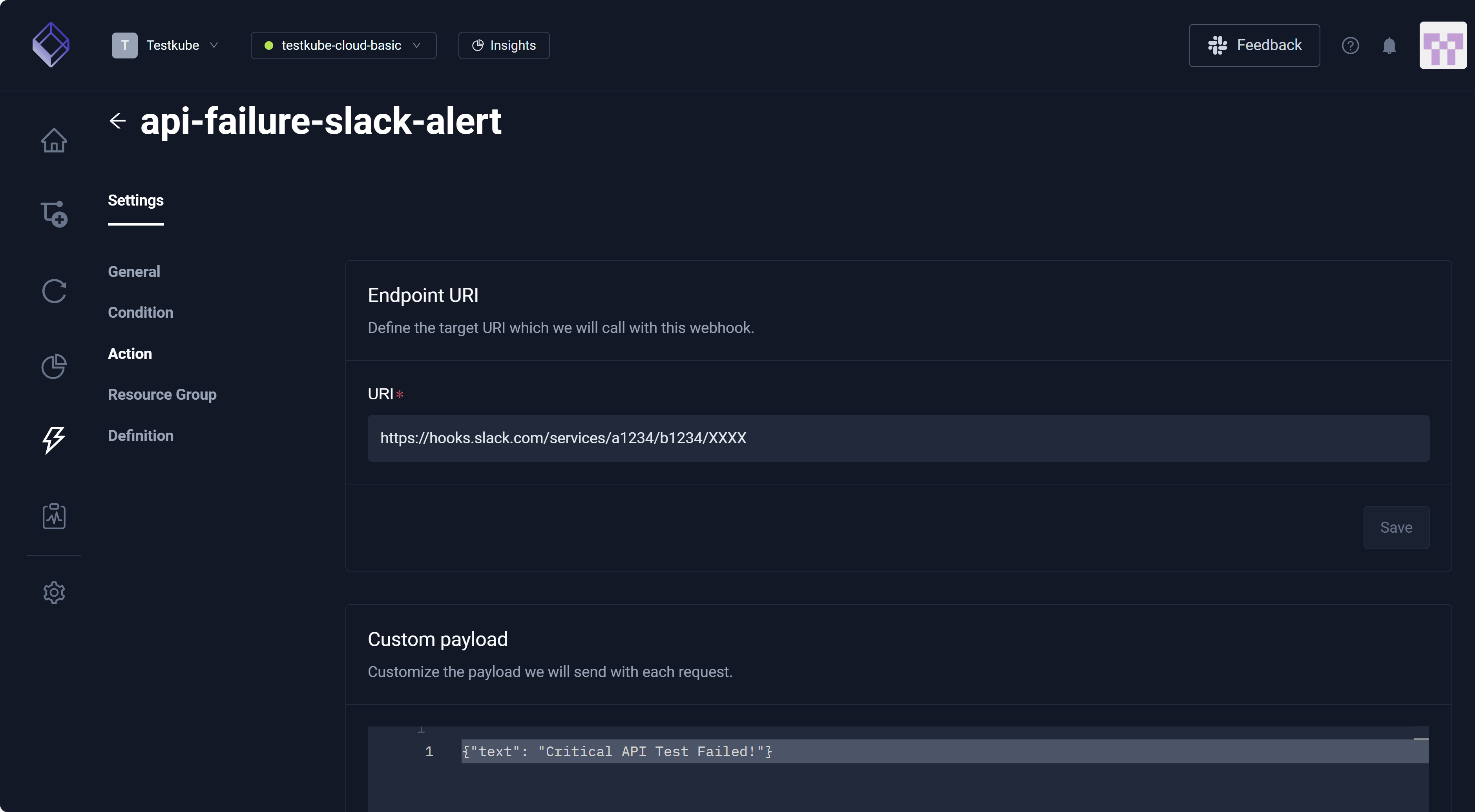 Webhook Action